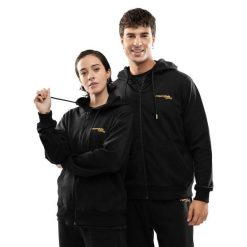 Męska rozpinana bluza z kapturem Rayo Club Lifestyle Siroko RC Split Black. Czarne bluzy sportowe męskie SIROKO, m, bez wzorów, z dresówki, z kapturem. Za 253.00 zł.