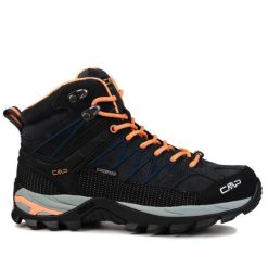 Buty damskie trekingowe CMP RIGEL MID. Brązowe obuwie trekkingowe damskie CMP, z materiału, bez zapięcia. Za 388.00 zł.