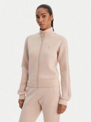 Guess Bluza V2YQ17 K7UW2 Beżowy Regular Fit. Brązowe bluzy damskie Guess, xxs, z aplikacjami, z wiskozy, bez ramiączek, bez kaptura. Za 369.99 zł.