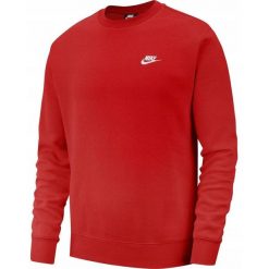 Bluza sportowa męska Nike Club Crew BB. Czerwone bluzy sportowe męskie Nike, m, bez wzorów, bez kaptura. Za 176.00 zł.