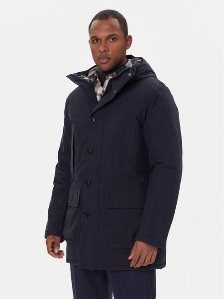 Barbour Parka Winter Beaufort MWB1126NY72 Granatowy Regular Fit. Niebieskie parki męskie Barbour, l, bez wzorów, z syntetyku, bez kołnierzyka, bez kaptura. Za 1,779.00 zł.