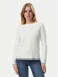 Liu Jo Sport Sweter TF6189 MS63L Kremowy Regular Fit. Białe swetry nierozpinane damskie Liu Jo Sport, l, bez wzorów, sportowe, bez kołnierzyka, bez ramiączek. Za 559.99 zł.