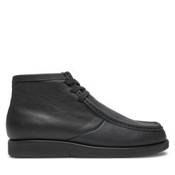 Trzewiki Calvin Klein. Czarne botki męskie Calvin Klein, bez wzorów, bez obcasa, bez zapięcia. Za 639.99 zł.