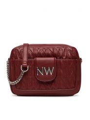 Nine West Torebka CEO-Astoria-Allure-01-LX10166 Bordowy. Czerwone listonoszki damskie Nine West, bez wzorów, z materiału, bez dodatków. Za 299.99 zł.