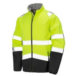 Ochronna Męska Kurtka Softshell Z Nadrukiem. Brązowe kurtki męskie RESULT, m, bez wzorów, z softshellu, bez kaptura, trekkingowe. Za 212.99 zł.