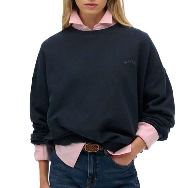 Bluza damska Superdry Essential Logo Gd. Czarne bluzy damskie Superdry, m, bez wzorów, z bawełny, klasyczne, bez ramiączek, bez kaptura. Za 295.65 zł.