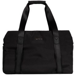 WINGS Torba sportowo - podróżna SKYLARK black 45cm / 18.9 litrów. Czarne torby podróżne damskie Wings, w ażurowe wzory, z materiału, duże. Za 149.99 zł.