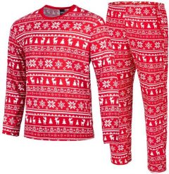 HEYO Piżama męska świąteczna HPM017 L. Piżamy męskie HEYO, l, bez wzorów, bez kołnierzyka, bez ramiączek. Za 89.25 zł.