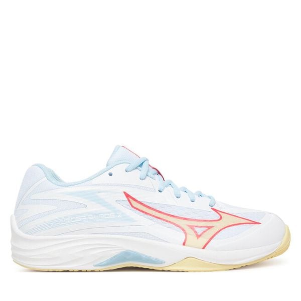 Buty halowe Mizuno. Brązowe obuwie sportowe damskie Mizuno, bez wzorów, bez zapięcia. Za 259.99 zł.
