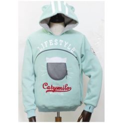 Smart Kitty Bluza CatySmile do noszenia kota i nie tylko (seledynowa). Zielone bluzy damskie Smart Kitty, bez wzorów, bez ramiączek, bez kaptura. Za 189.00 zł.