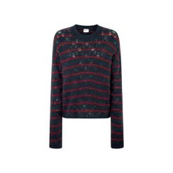 Sweter damski Pepe Jeans Heven. Białe swetry nierozpinane damskie Pepe Jeans, na zimę, bez wzorów, z jeansu, bez kołnierzyka, bez ramiączek. Za 262.40 zł.