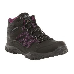 Damskie Buty Wodoodporne Edgepoint Mid. Czarne obuwie trekkingowe damskie Regatta, bez zapięcia. Za 184.99 zł.