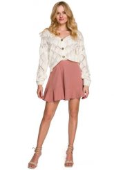 Rozkloszowana Mini Spódniczka z Falbanką - Różowa. Czerwone spódnice damskie MOE, l, bez wzorów, z elastanu, mini, rozkloszowane. Za 165.90 zł.