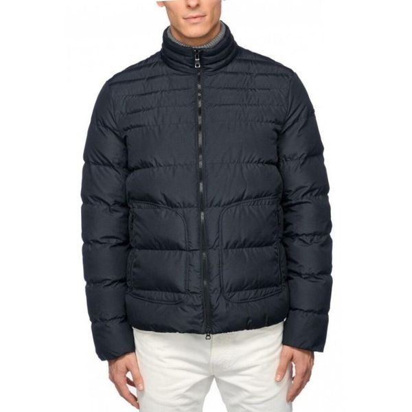 Kurtka GEOX 166123 Niebieski. Niebieskie kurtki męskie Geox, bez wzorów, z puchu, bez kaptura. Za 514.99 zł.