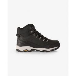 Unisex wysokie buty outdoorowe Kilpi TRACKER HIGH WP-U. Czarne buty zimowe męskie Kilpi, bez wzorów, z nylonu, bez obcasa, bez zapięcia. Za 422.05 zł.
