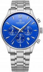 Zegarek Giewont Zegarek Męski Chronograph Sapphire Srebrno Niebieski GW6310-B3. Niebieskie zegarki męskie Giewont, bez wzorów. Za 221.10 zł.