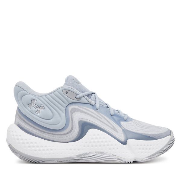Buty do koszykówki Under Armour. Szare buty sportowe męskie Under Armour, bez wzorów, bez zapięcia, do koszykówki. Za 322.99 zł.