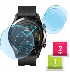 4kom.pl 3x SZKŁO OCHRONNE DO SMARTWATCH HUAWEI WATCH GT2 46MM SZKIEŁKO SZYBKA CLEAR. Brązowe zegarki smartwatch 4kom.pl, bez wzorów. Za 24.99 zł.