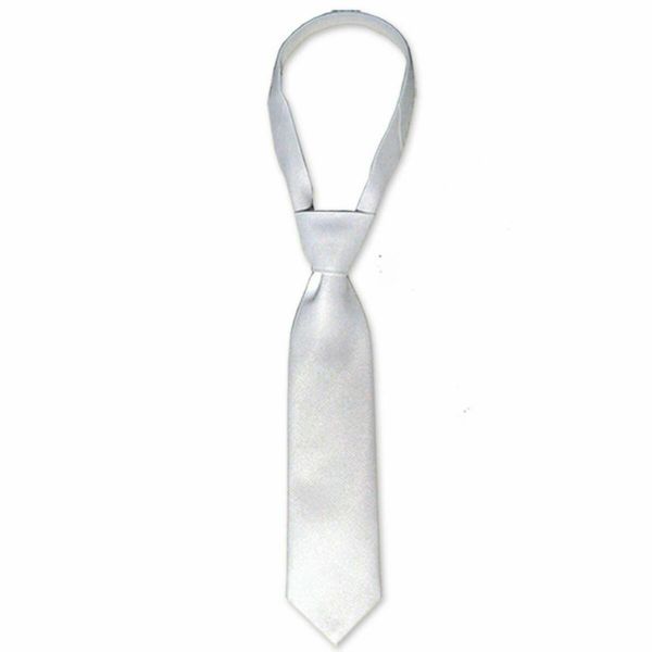 Krawat Conton piqué Tattini. Białe krawaty i muchy TATTINI, bez wzorów, z bawełny, eleganckie. Za 135.00 zł.