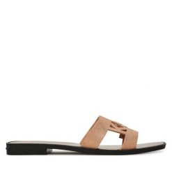 Klapki KARL LAGERFELD. Czerwone klapki damskie KARL LAGERFELD, bez wzorów, bez obcasa, bez zapięcia. Za 249.99 zł.
