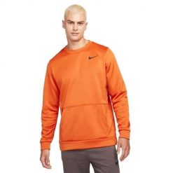 Bluza sportowa męska Nike Therma. Brązowe bluzy sportowe męskie Nike, m, bez wzorów, bez kaptura. Za 299.00 zł.