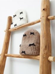 Czapka premium z alpaki z ozdobnymi kokardami - brązowy. Brązowe czapki damskie Sinsay, bez wzorów. Za 29.99 zł.