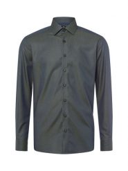 Finshley & Harding Koszula - Easy Care Mężczyźni Modern Fit Bawełna zielony|niebieski, 46. Niebieskie koszule męskie Finshley & Harding, m, bez wzorów, z bawełny, biznesowe, bez kołnierzyka, bez ramiączek. Za 159.95 zł.
