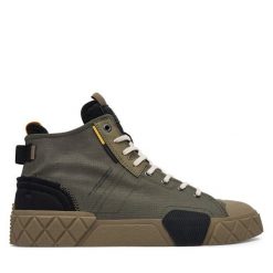 Trampki Palladium. Zielone trampki i tenisówki damskie Palladium, bez wzorów, bez zapięcia. Za 399.99 zł.