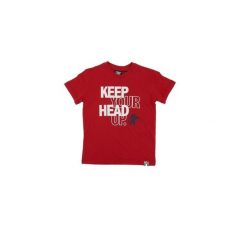 T-shirt z krótkim rękawem, nadrukiem Basic i logo. Czerwone t-shirty damskie LEONE 1947 APPAREL, bez wzorów, sportowe, bez kołnierzyka, bez ramiączek. Za 42.06 zł.