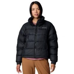 Kurtka sportowa damska Pike Lake II Cropped Jacket. Czarne kurtki sportowe damskie Columbia, l, bez wzorów, z materiału, bez ramiączek, z kapturem, trekkingowe. Za 499.99 zł.