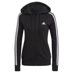 Bluza z Kapturem I Suwakiem Na Całej Długości Essentials 3-Stripes Rozmiar XL C…. Białe bluzy damskie Adidas, xl, bez wzorów, z bawełny, sportowe, bez ramiączek, z kapturem. Za 281.35 zł.