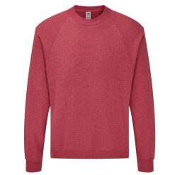 Klasyczna Bluza Raglanowa Unisex Dla Dorosłych. Czerwone bluzy męskie fruit of the loom, m, bez wzorów, klasyczne, bez ramiączek, bez kaptura. Za 79.99 zł.