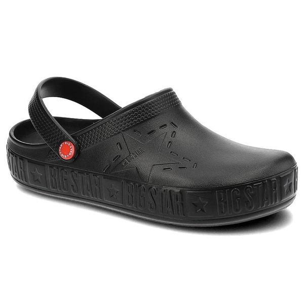 Czarne Klapki Big Star Męskie Wodoodporne Buty. Czarne klapki męskie BIG STAR, bez wzorów, bez zapięcia. Za 69.99 zł.