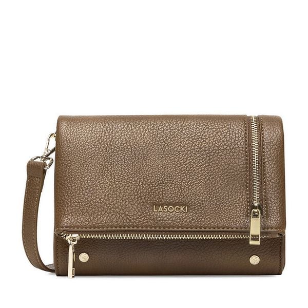 Torebka Lasocki. Brązowe listonoszki damskie Lasocki, bez wzorów, bez dodatków. Za 169.99 zł.