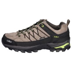 Buty trekkingowe męskie CMP Rigel Low WP. Brązowe buty zimowe męskie CMP, bez wzorów, z materiału, bez obcasa, bez zapięcia. Za 349.99 zł.