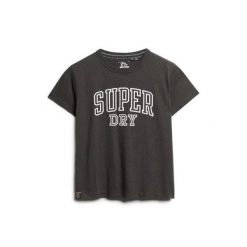 Koszulka damska Superdry Athletic Essentials. Czarne bluzki damskie Superdry, bez wzorów, retro, bez kołnierzyka, bez ramiączek. Za 128.60 zł.