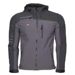 Kurtka wędkarska Taimen Arigiin softshell - Ciemnoszara. Szare kurtki męskie TAIMEN, xs, bez wzorów, z softshellu, bez kaptura. Za 399.00 zł.