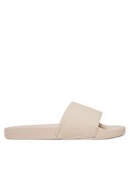 Calvin Klein Jeans Klapki Slide Monogram Wn YW0YW01835 Beżowy. Brązowe klapki damskie Calvin Klein Jeans, bez wzorów, z jeansu, bez obcasa, bez zapięcia. Za 109.99 zł.