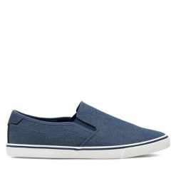 Tenisówki Lanetti. Niebieskie trampki męskie Lanetti, bez wzorów, bez zapięcia. Za 62.99 zł.