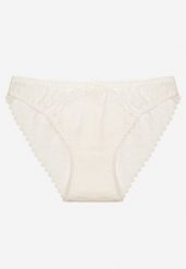 Białe Bawełniane Majtki Typu Figi z Koronką Arivass. Białe majtki damskie Born2be, z bawełny. Za 4.99 zł.
