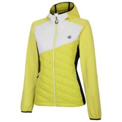 Hybridowa kurtka narciarska damska Dare 2B Ascending. Niebieskie kurtki sportowe damskie Dare 2B, bez wzorów, z tkaniny, bez ramiączek, bez kaptura, narciarskie. Za 119.99 zł.