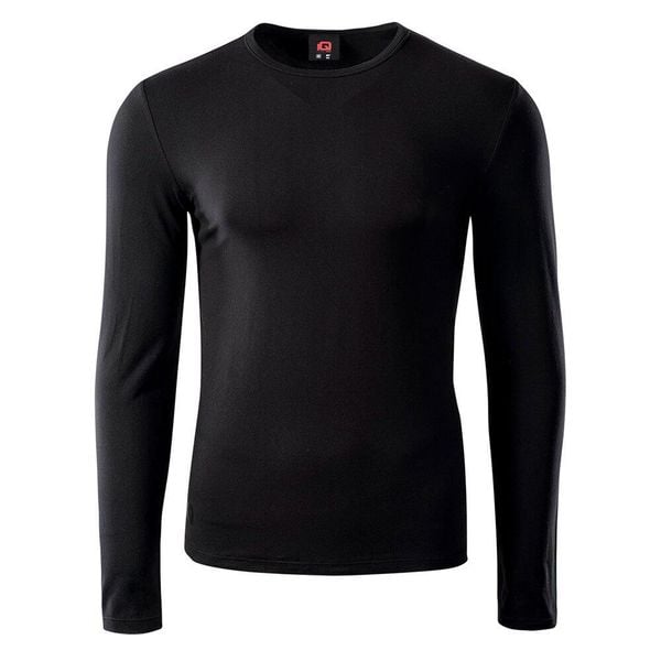 T-Shirt Z Długim Rękawem Damski Trening Milky. Czarne t-shirty damskie IQ, l, bez wzorów, sportowe, bez kołnierzyka, bez ramiączek. Za 77.99 zł.