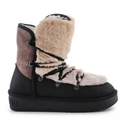 Buty D.Franklin Nordic Trk Fur DFSH370012 czarne. Czarne śniegowce damskie z futra, bez zapięcia. Za 345.55 zł.