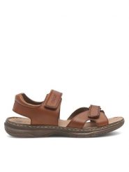 Rieker Sandały 21461-24 Brązowy. Brązowe sandały męskie Rieker, bez wzorów, ze skóry, bez zapięcia. Za 209.99 zł.