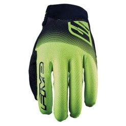 Rękawiczki XR-PRO - CZARNE/FLUO-ŻÓŁTE - S/8. Czarne rękawiczki męskie FIVE GLOVES, bez wzorów, ze skóry. Za 134.00 zł.