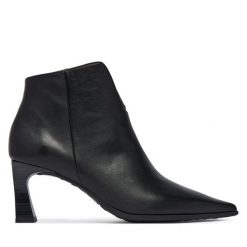 Botki Hispanitas. Czarne botki damskie Hispanitas, bez wzorów, bez obcasa, na słupku, bez zapięcia. Za 739.99 zł.