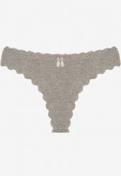 Szare Prążkowane Majtki Stringi z Bawełny Ilweda. Szare majtki damskie Renee, z bawełny. Za 5.99 zł.