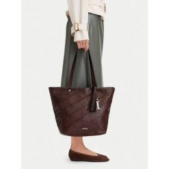 Torebka Lasocki. Brązowe shopperki damskie Lasocki, bez wzorów, bez dodatków. Za 189.99 zł.
