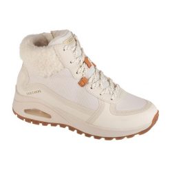 Buty zimowe damskie, Uno Rugged - Fall Air. Brązowe obuwie trekkingowe damskie Skechers, z materiału, bez zapięcia. Za 399.99 zł.