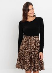 Sukienka mini. Czarne sukienki damskie bonprix, bez wzorów, bez kołnierzyka, bez ramiączek, mini. Za 169.99 zł.